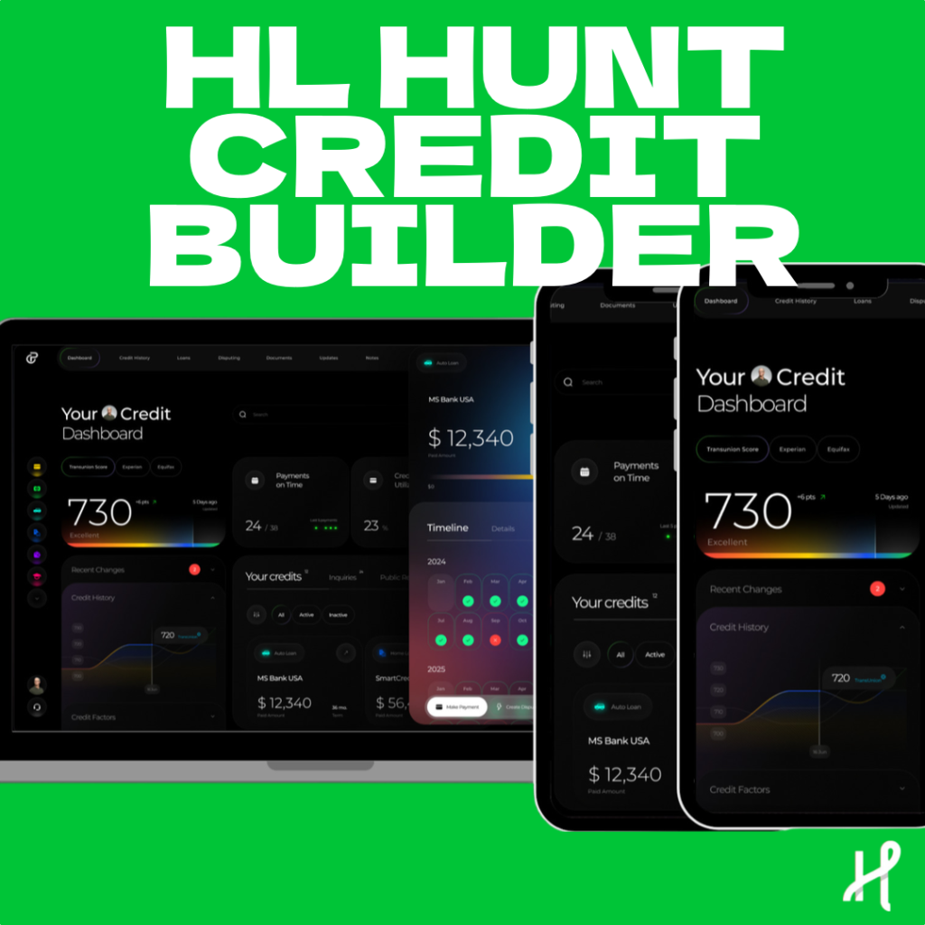 HL Hunt's Personal & Business Credit Builder program