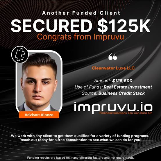Impruvu Business Accelerator  & Personal Funding.